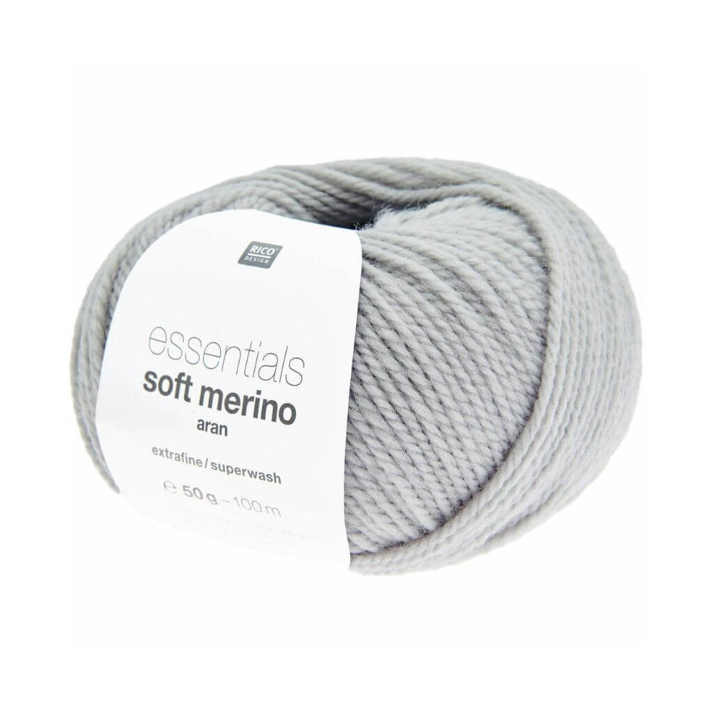 Rico Design 096 - Silbergrau Rico Design Essentials Soft Merino Aran - 50g Lieblingsgarn