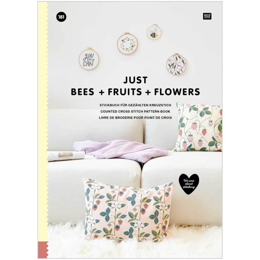Rico Design Rico Design Stickbuch Just Bees + Fruits + Flowers Nr. 181 Lieblingsgarn