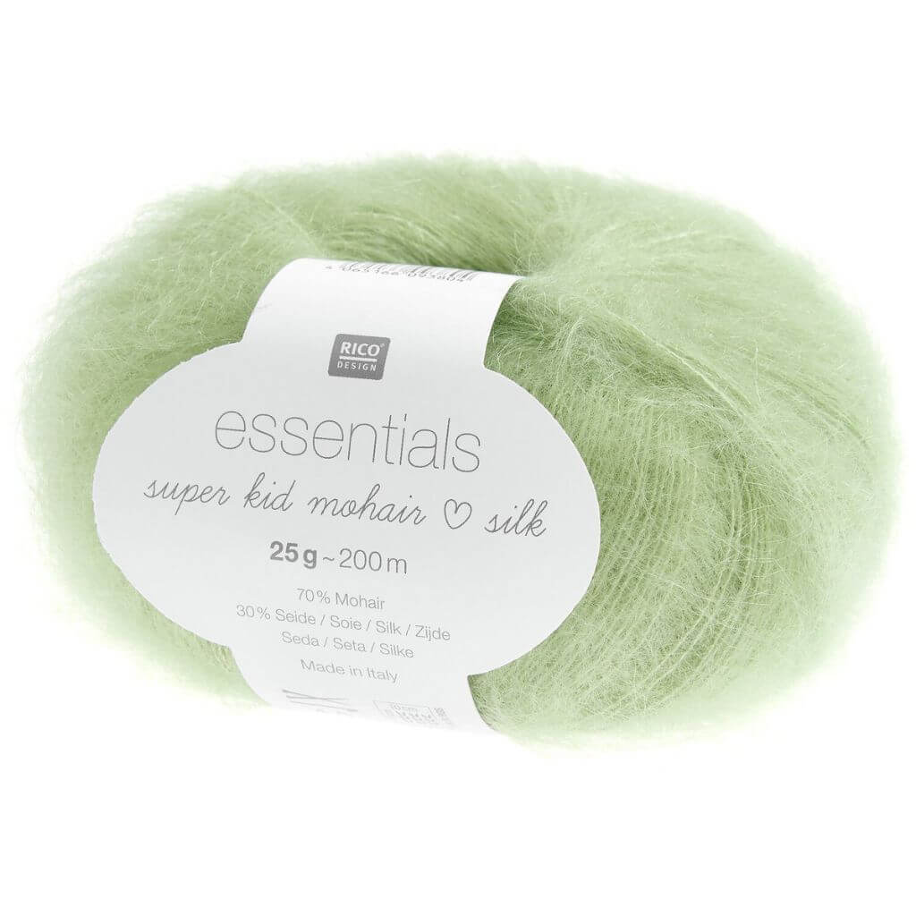 Rico Design Essentials Super Kid Mohair Loves Silk, Farbe 068 aloe – Mohair und Seide bei Lieblingsgarn