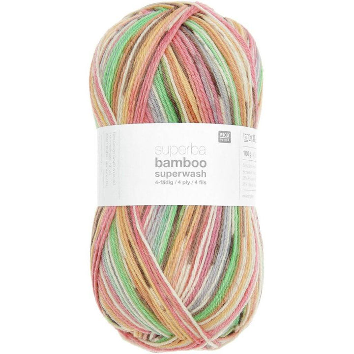 Rico Design 57 - rainbow earthy Rico Design Superba Bamboo 4-Fädig 100g Lieblingsgarn