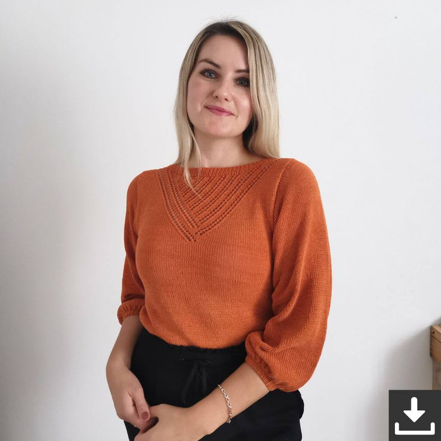 Rita Koch Bella Blouse mit Lochmuster Strickanleitung - Rita Koch (PDF) Lieblingsgarn