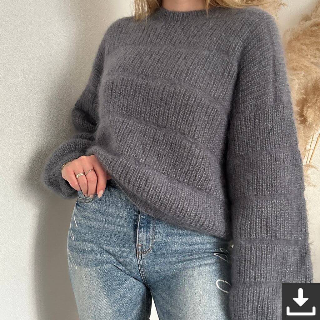 Rita Koch Brioche Lines Sweater Pullover im Halbpatent Strickanleitung - Rita Koch (PDF) Lieblingsgarn
