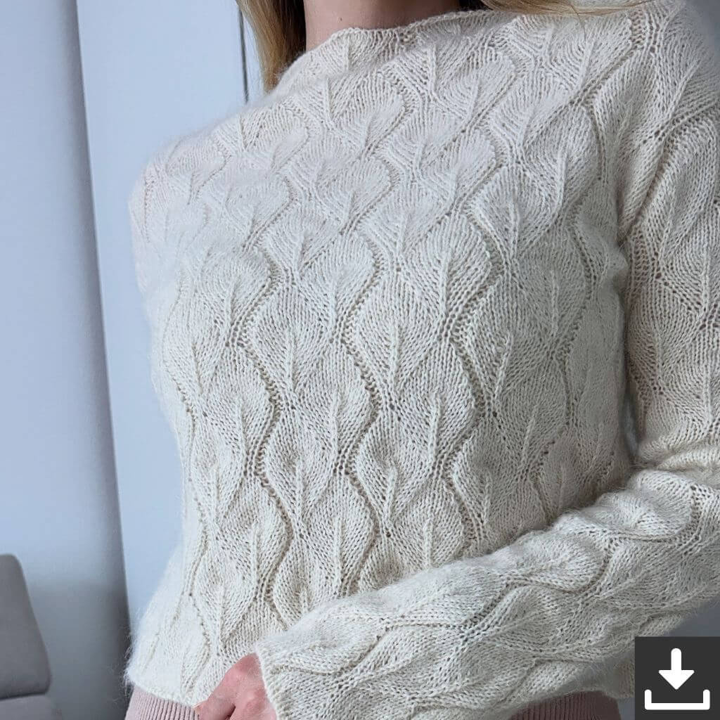 Rita Koch Leaves Sweater Pullover mit Blättermuster Strickanleitung - Rita Koch (PDF) Lieblingsgarn