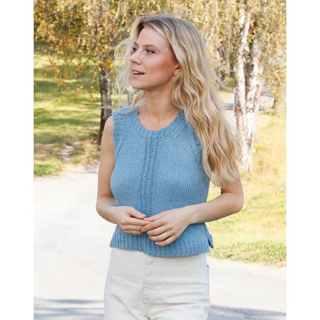 Drops Design Pattern Top River Blue Trail Strickset - Drops (PDF) Lieblingsgarn