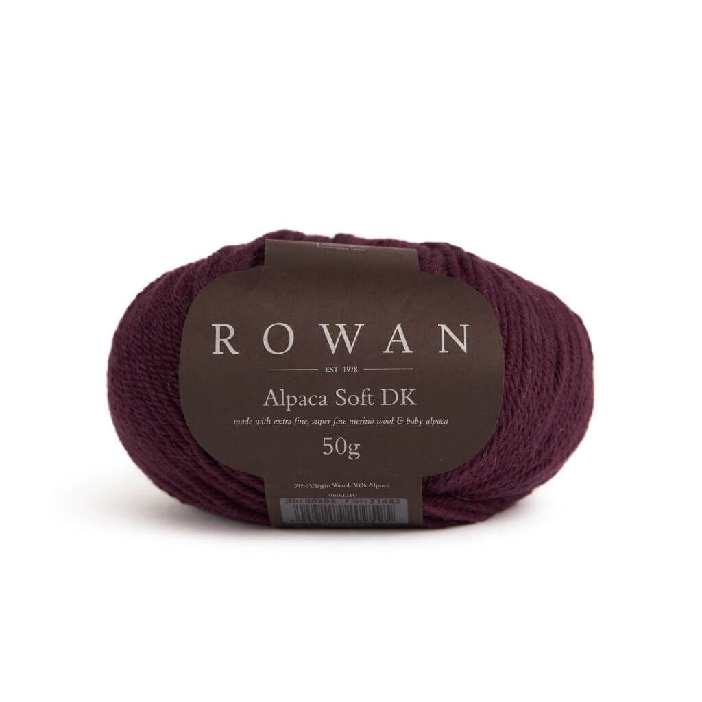 Rowan 230 dark burgund Rowan Alpaca Soft DK Lieblingsgarn