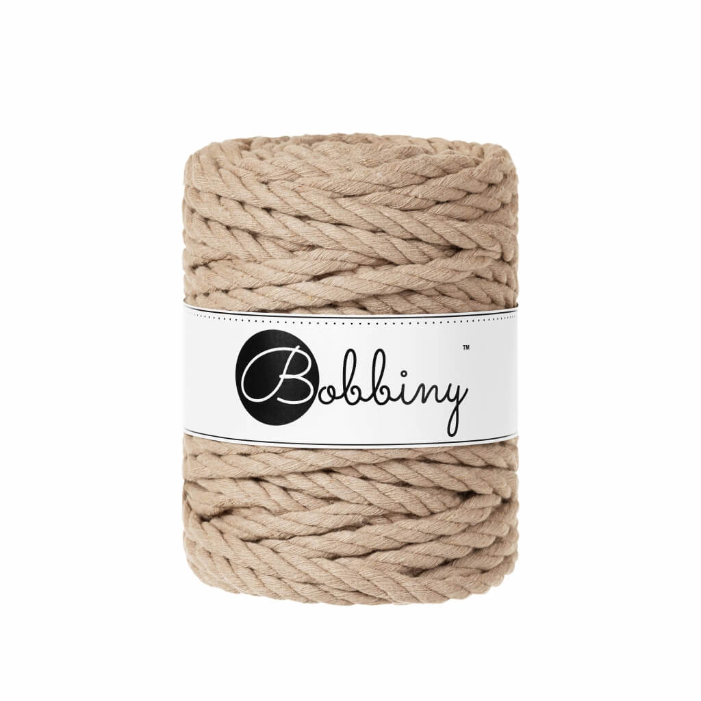 Bobbiny Sand Bobbiny Makramee Garn 9 mm x 30 m gedreht Lieblingsgarn