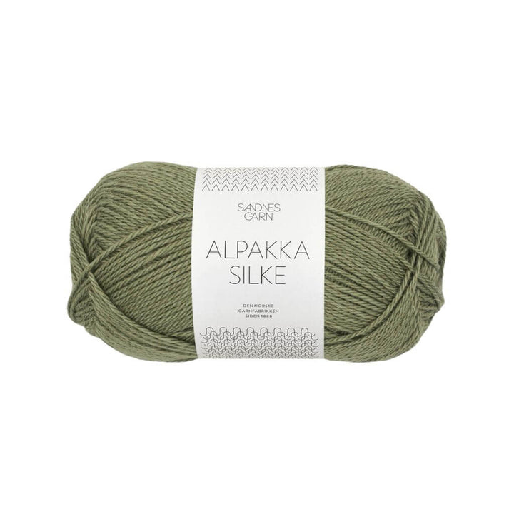 Sandnes Garn Alpakka Silke 50 g 9062 - Olivengrønn Lieblingsgarn
