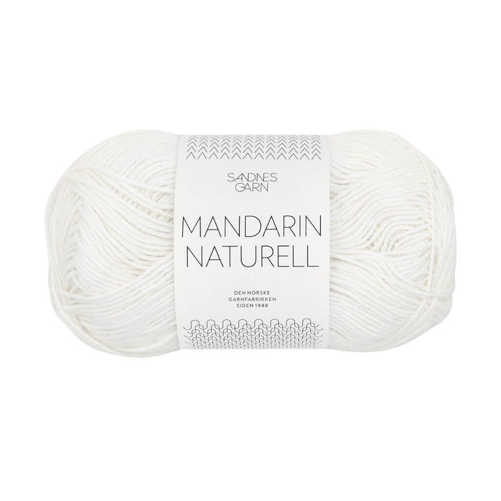 Sandnes Garn 1001 - Optisk Hvit Sandnes Garn Mandarin Naturell - 50g Lieblingsgarn