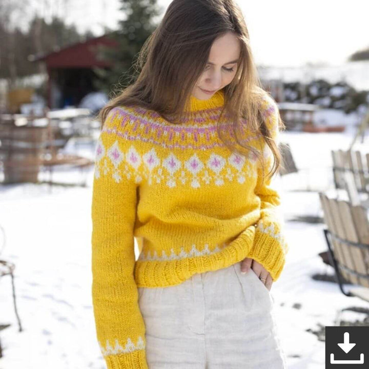 Sandnes Garn Pattern Jacquard Osterpullover Grynet Strickanleitung - Sandnes Garn (PDF) Lieblingsgarn