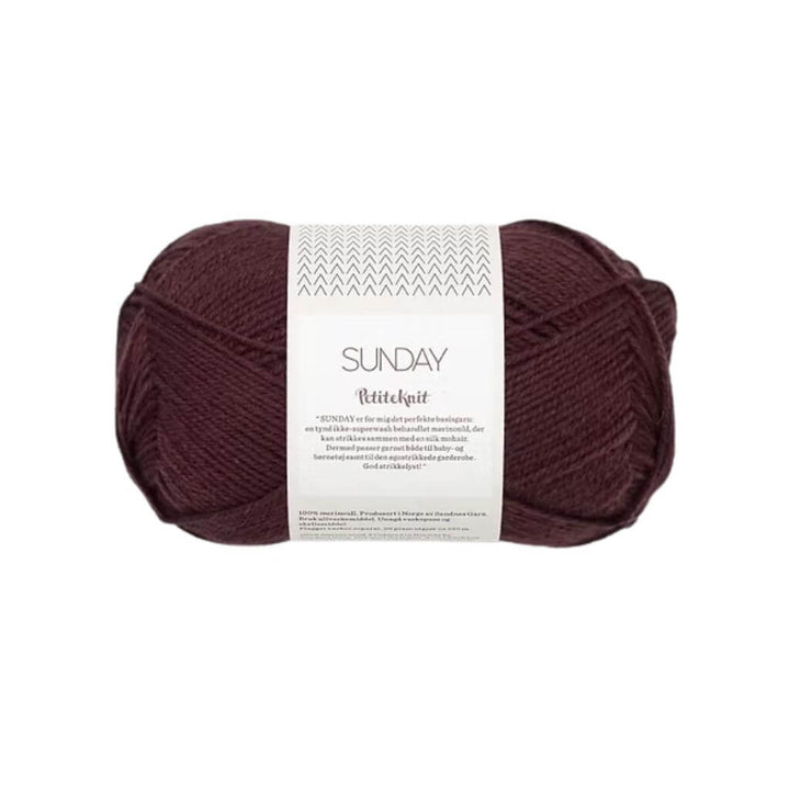 Sandnes Garn PetiteKnit Sunday, Farbe 4682 velvet fig – Merino bei Lieblingsgarn