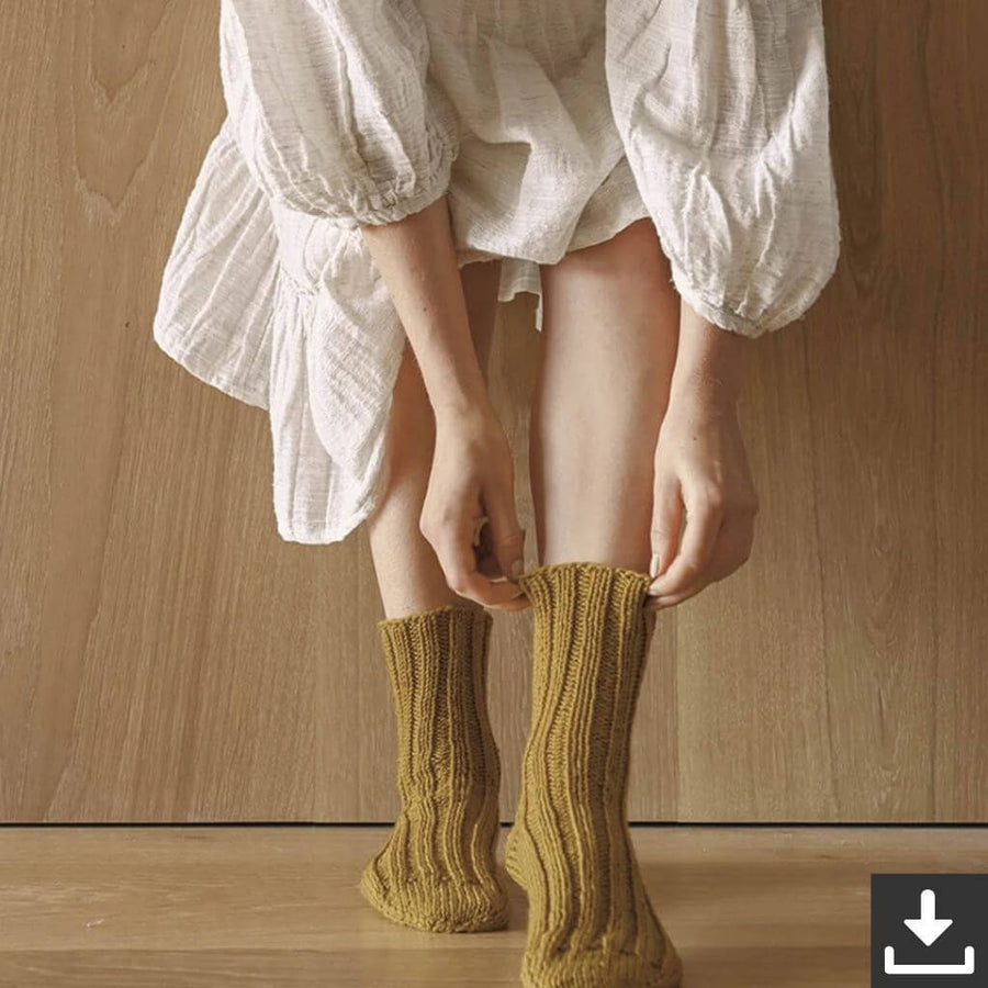 Sandnes Garn Rippen-Socken Toe-Up Strickanleitung - Sandnes Garn (PDF) Lieblingsgarn