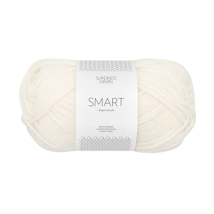 Sandnes Garn 1001 - Optisk Hvit Sandnes Garn Smart - 50g Lieblingsgarn