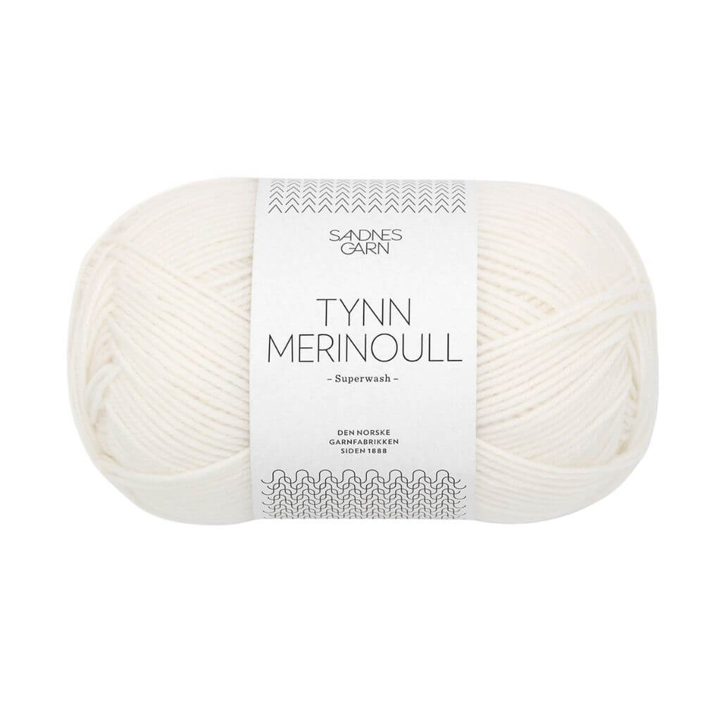 Sandnes Garn 1001 - Hvit Sandnes Tynn Merinoull - 50g Lieblingsgarn