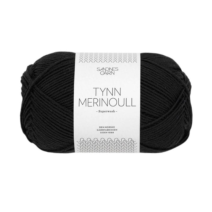 Sandnes Garn 1099 - Sort Sandnes Tynn Merinoull - 50g Lieblingsgarn