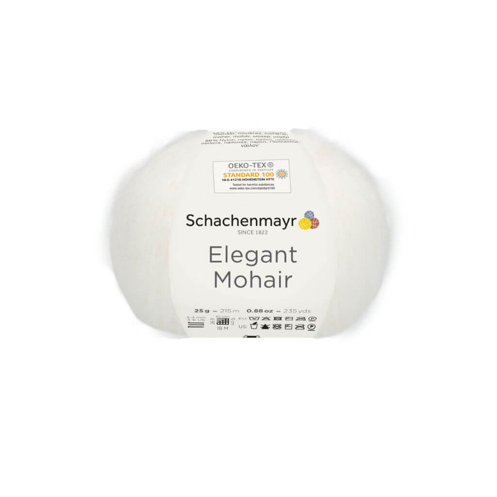 Schachenmayr Weiss Schachenmayr Elegant Mohair 25g Lieblingsgarn