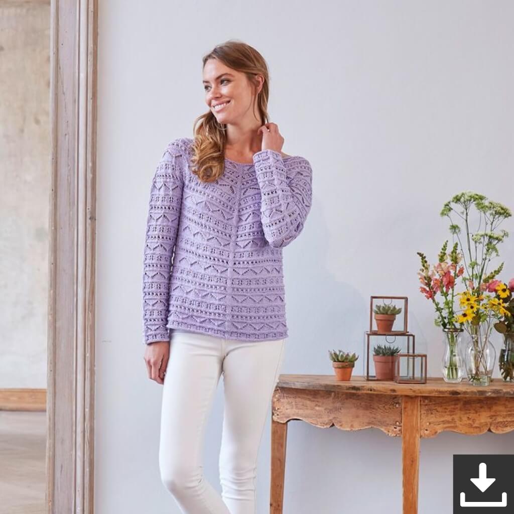 Shirt im Ajourmuster Strickset - Schachenmayr (PDF)