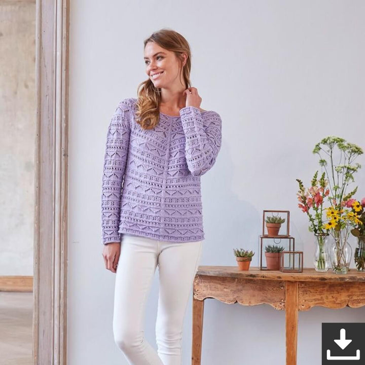 Shirt im Ajourmuster Strickset - Schachenmayr (PDF)