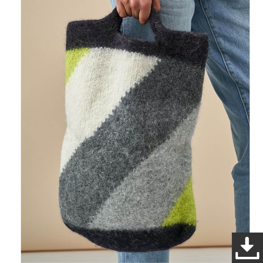 Schachenmayr Pattern Tasche aus Filzwolle Strickanleitung - Schachenmayr (PDF) Lieblingsgarn