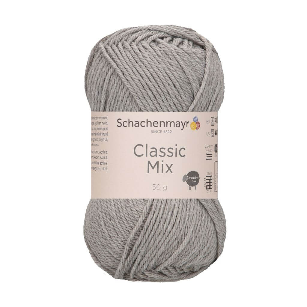 Schachenmayr 90 - Light Grey Mekiert Schachenmayr Classic Mix 50g Lieblingsgarn