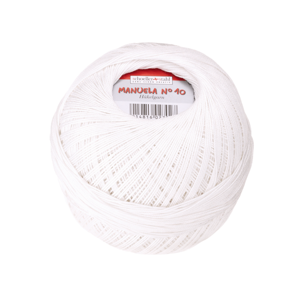 Schoeller + Stahl 1 - Brillantweiß Schoeller + Stahl Häkelgarn Manuela 10 50 g Lieblingsgarn