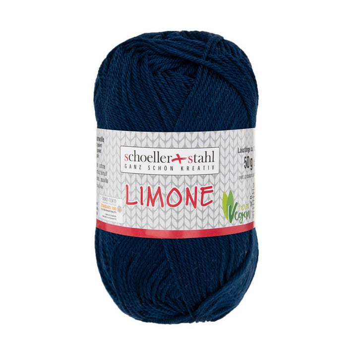 Schoeller + Stahl 56 - Navy Schoeller + Stahl Limone 50g - Baumwollgarn Lieblingsgarn