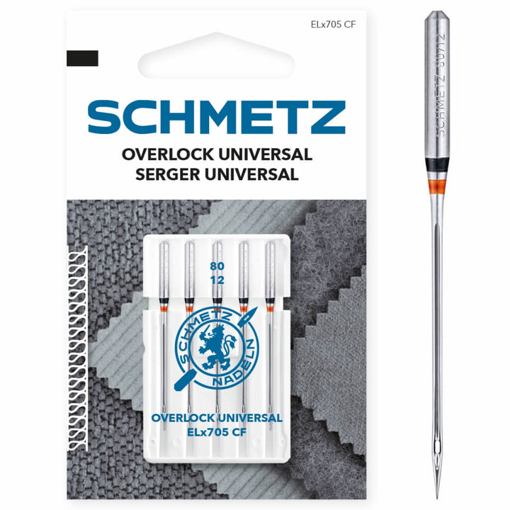 Schmetz 80 Schmetz Universal Overlock-Nadeln ELx705 CF Lieblingsgarn