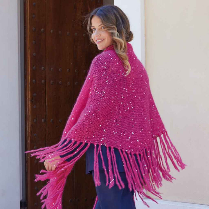 Katia Stola aus Silky Mohair Pailletes Strickanleitung – Bild 2 von 3 bei bei Lieblingsgarn