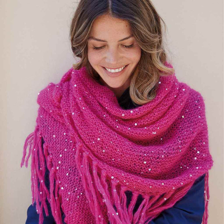 Katia Stola aus Silky Mohair Pailletes Strickanleitung – Bild 3 von 3 bei bei Lieblingsgarn