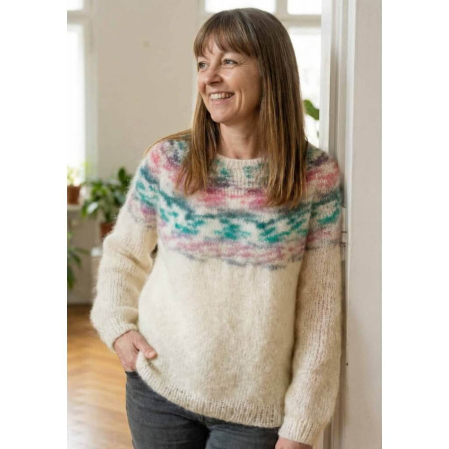 Gründl Wonder Sweater Top Down mit Rundpasse Strickanleitung – Produktansicht bei Lieblingsgarn