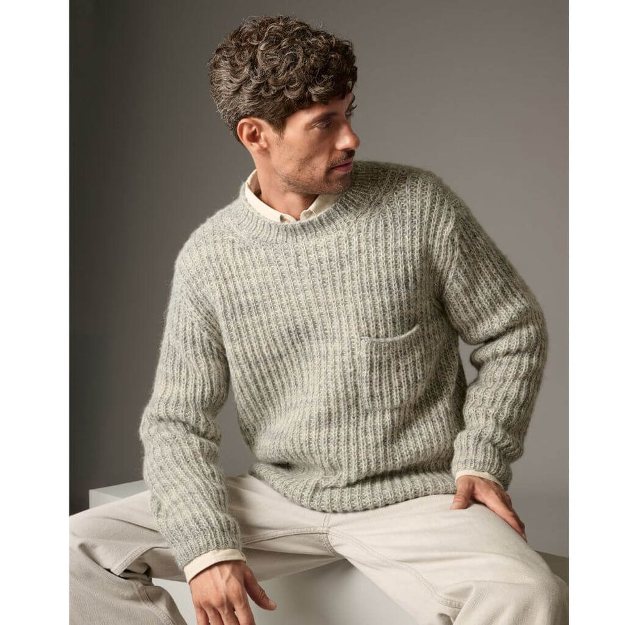 Lana Grossa Herren Pullover im Halbpatent Strickanleitung – Produktansicht bei bei bei bei bei bei bei bei bei Lieblingsgarn