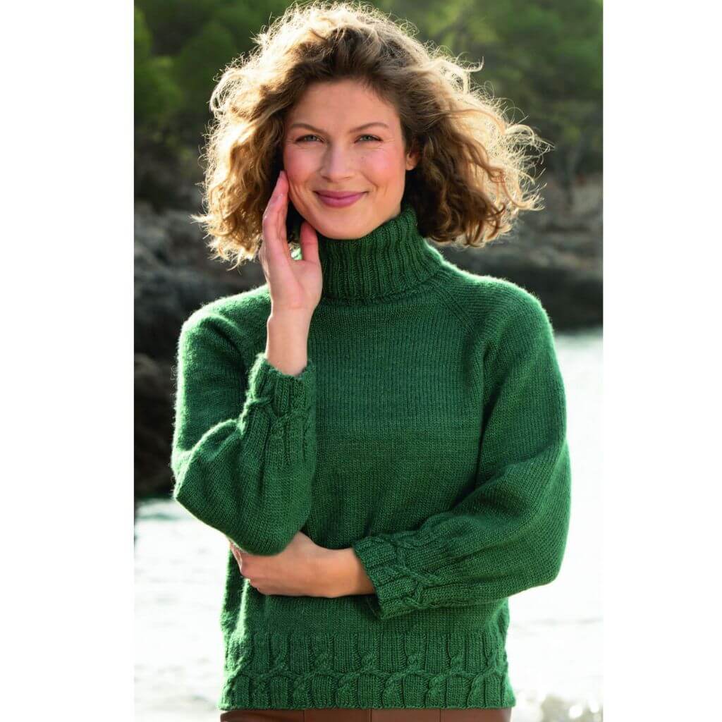 Rollkragenpullover Maxin Merino &amp; Seide Strickanleitung - Austermann (PDF)