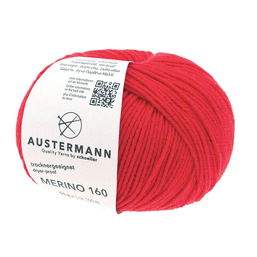 Austermann Merino 160, Farbe 203 Rot – Merino bei Lieblingsgarn