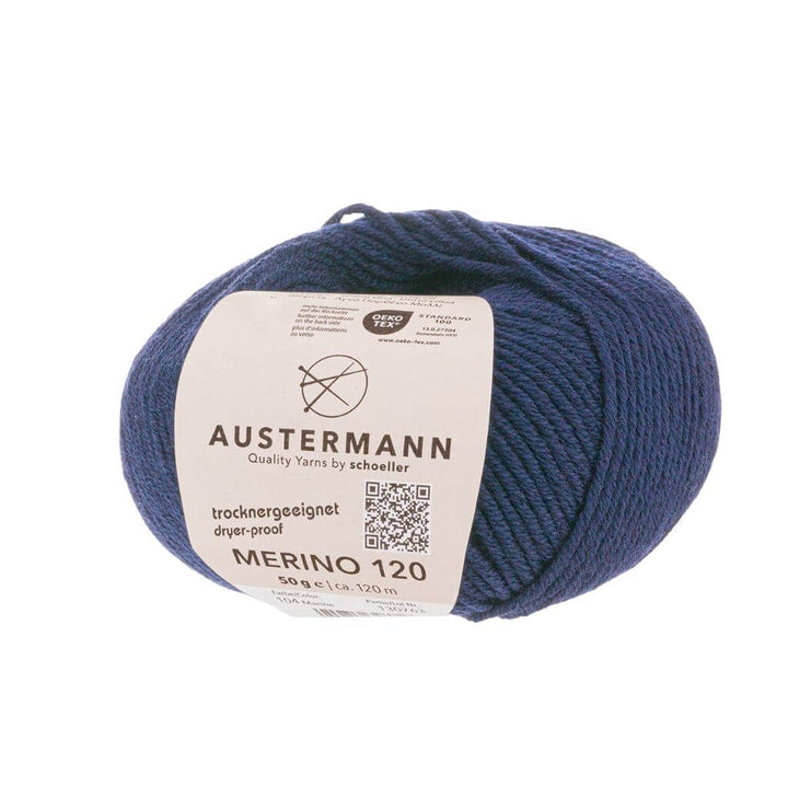 Austermann Merino 120, Farbe 104 Marine – Merino und Schurwolle bei Lieblingsgarn