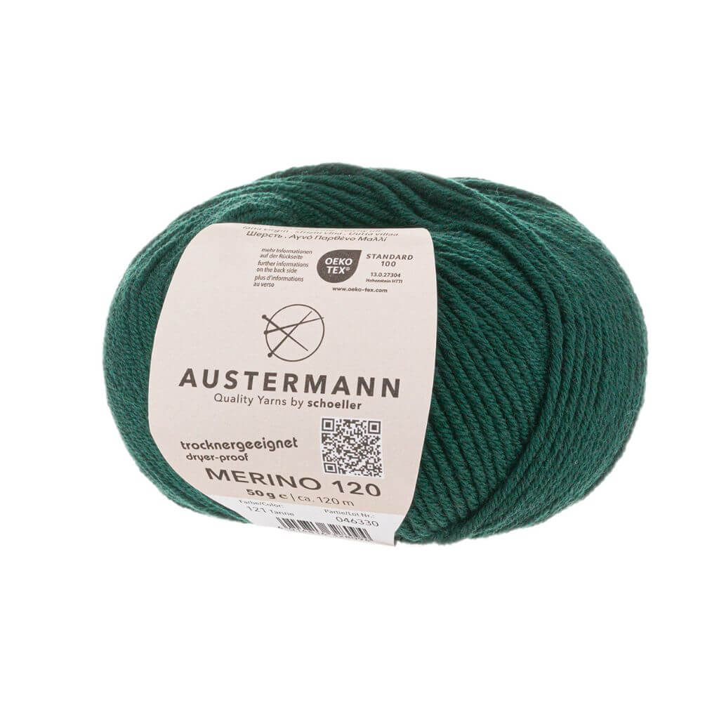 Austermann Merino 120, Farbe 121 Tanne – Merino und Schurwolle bei Lieblingsgarn
