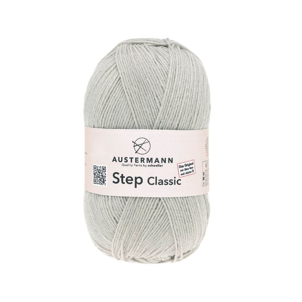 Austermann Step Classic, Farbe 1025 Hellgrau – Polyamid und Schurwolle bei Lieblingsgarn