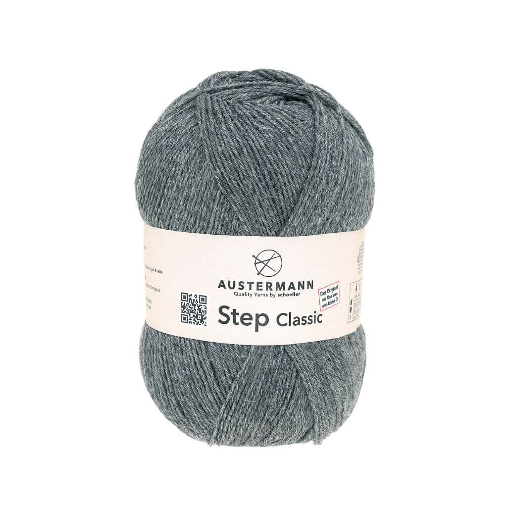 Austermann Step Classic, Farbe 1037 Grau Mel. – Polyamid und Schurwolle bei Lieblingsgarn