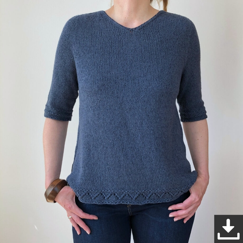 Christina Körber-Reith Simply Denim Shirt Strickanleitung - Christina Körber-Reith (PDF) Lieblingsgarn