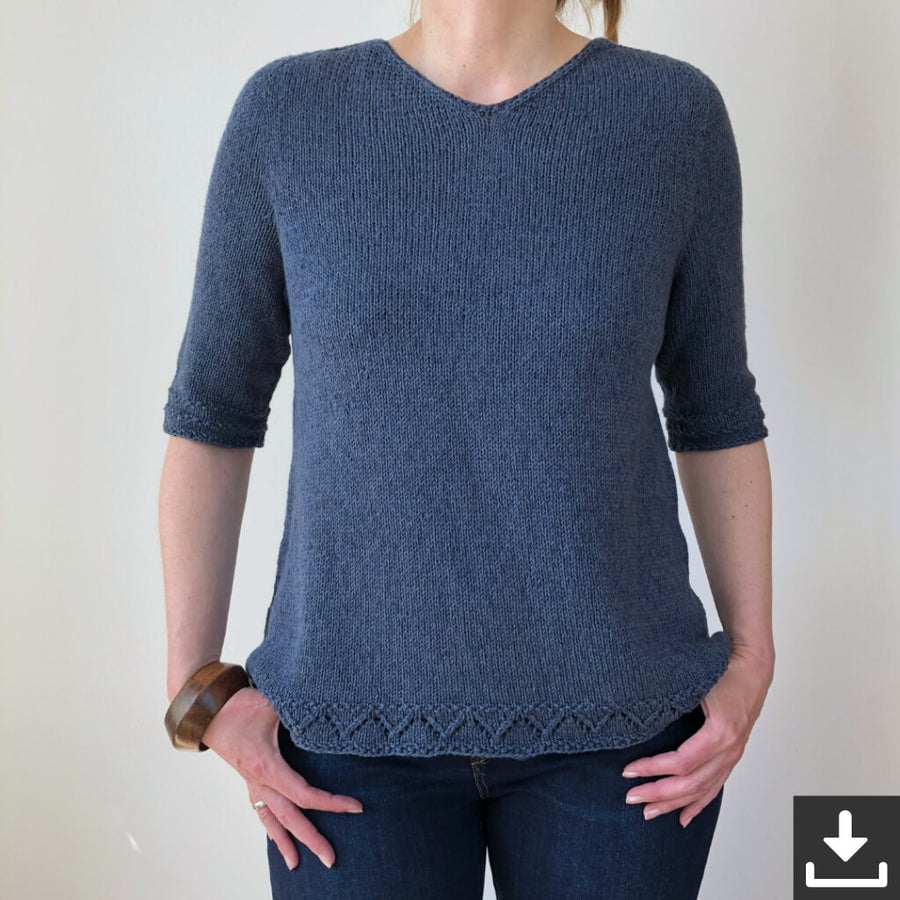 Christina Körber-Reith Simply Denim Shirt Strickanleitung - Christina Körber-Reith (PDF) Lieblingsgarn