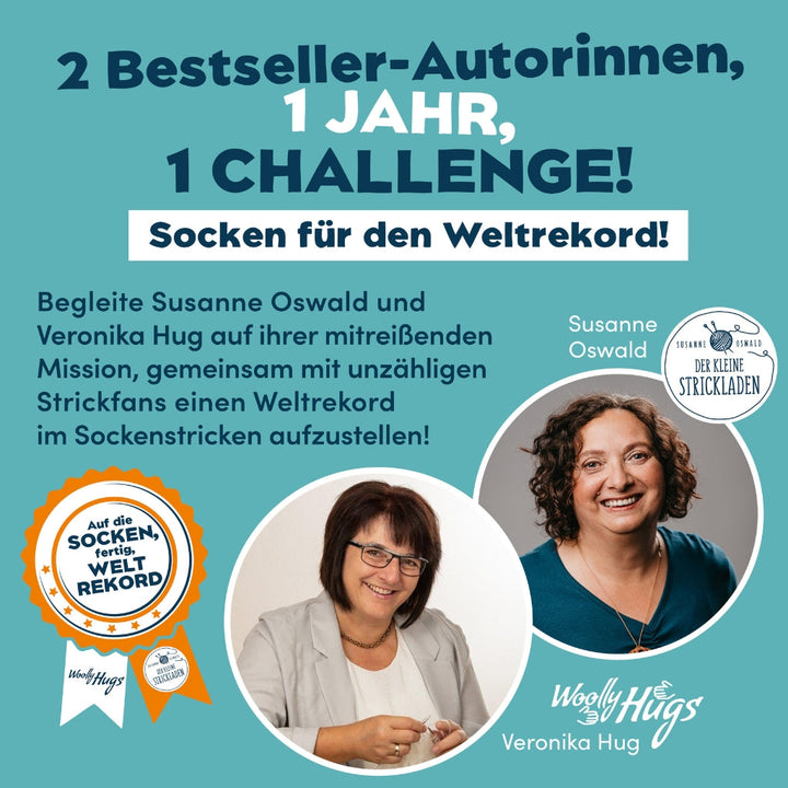Lieblingsgarn Sockenweltrekord Strickset - Limited Edition mit signiertem Buch Lieblingsgarn