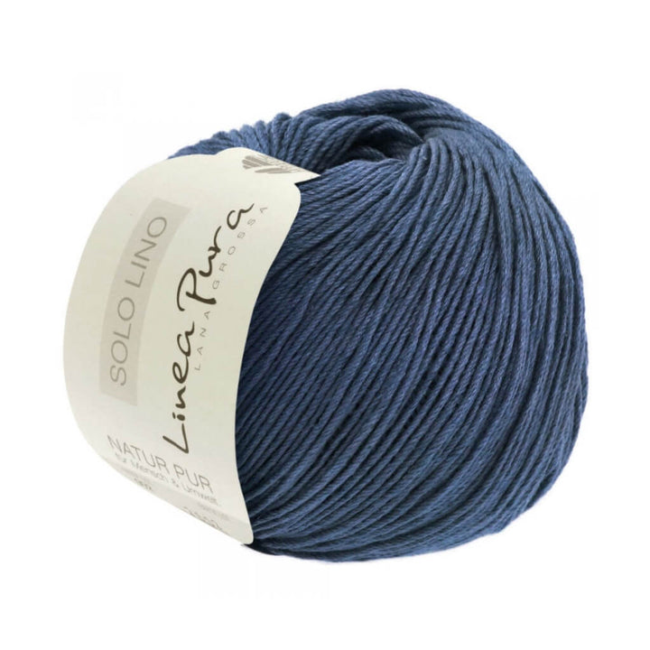Lana Grossa 13 - Stahlblau Lana Grossa Solo Lino 50 g Lieblingsgarn