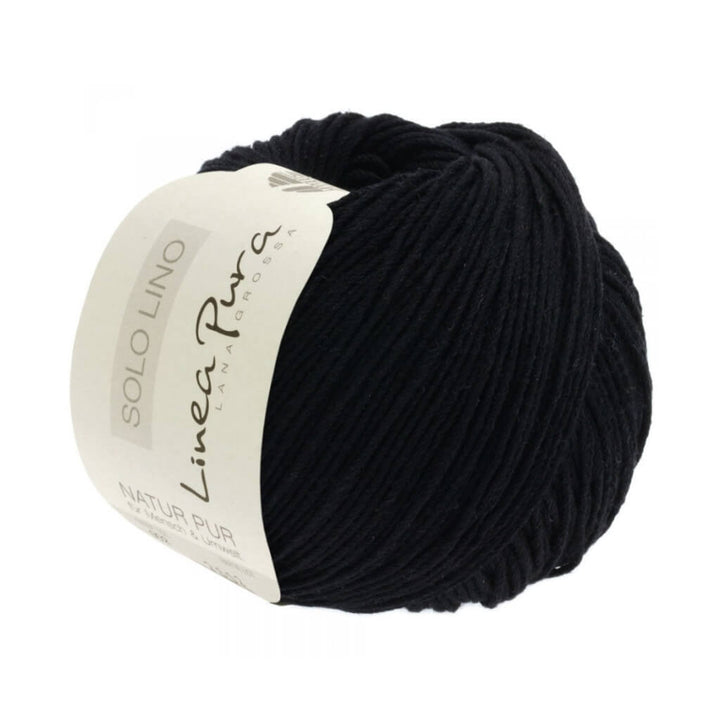 Lana Grossa 14 - Schwarz Lana Grossa Solo Lino 50 g Lieblingsgarn