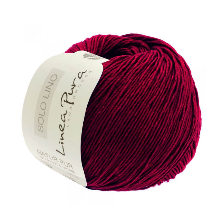 Lana Grossa 17 - Dunkelpurpur Lana Grossa Solo Lino 50 g Lieblingsgarn