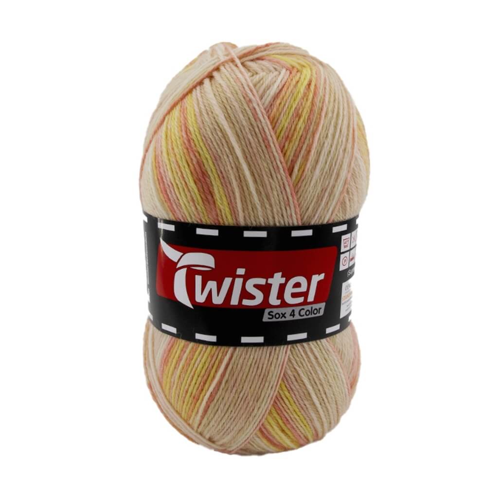Twister 123 - papaya multi Twister Sox Color 100g - Bunte Sockenwolle Lieblingsgarn
