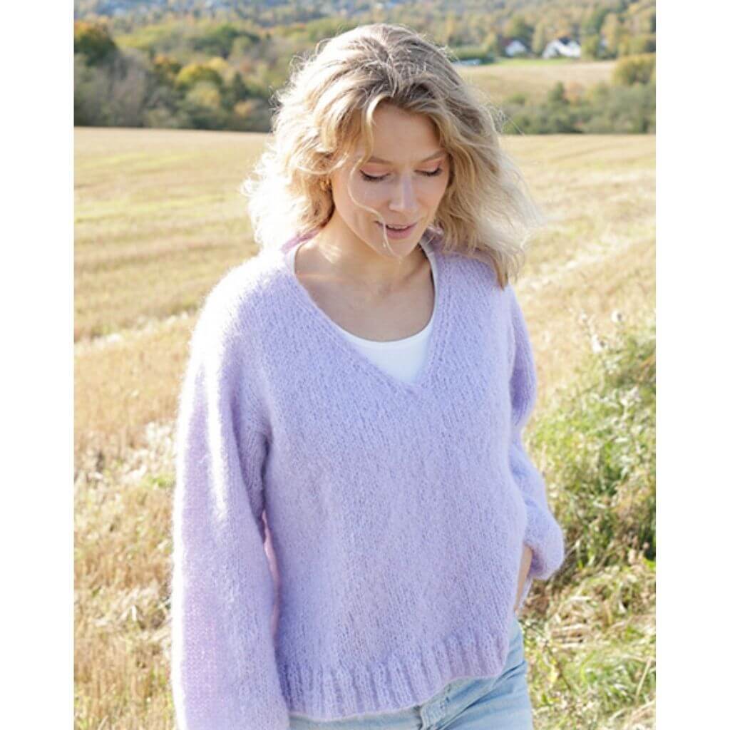 Drops Design Pattern Damen Pullover Spring Iris Strickanleitung - Drops (PDF) Lieblingsgarn