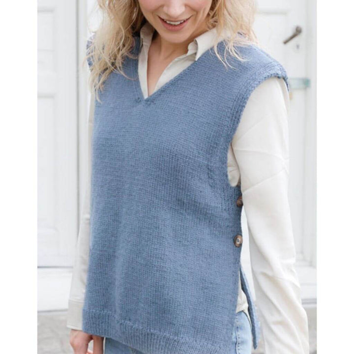 Drops Design Pattern Pullunder Steel Sky Vest Strickanleitung - Drops (PDF) Lieblingsgarn