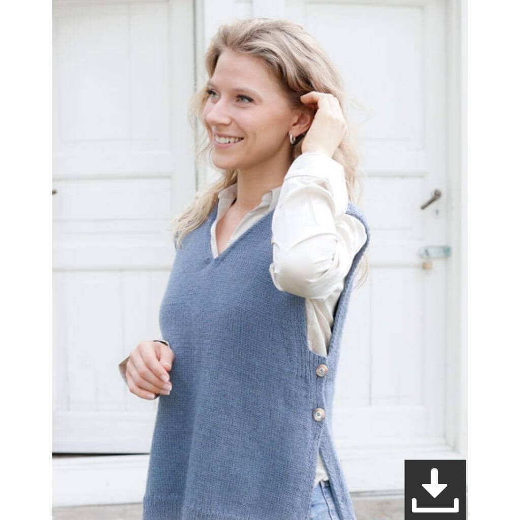 Drops Design Pattern Pullunder Steel Sky Vest Strickanleitung - Drops (PDF) Lieblingsgarn