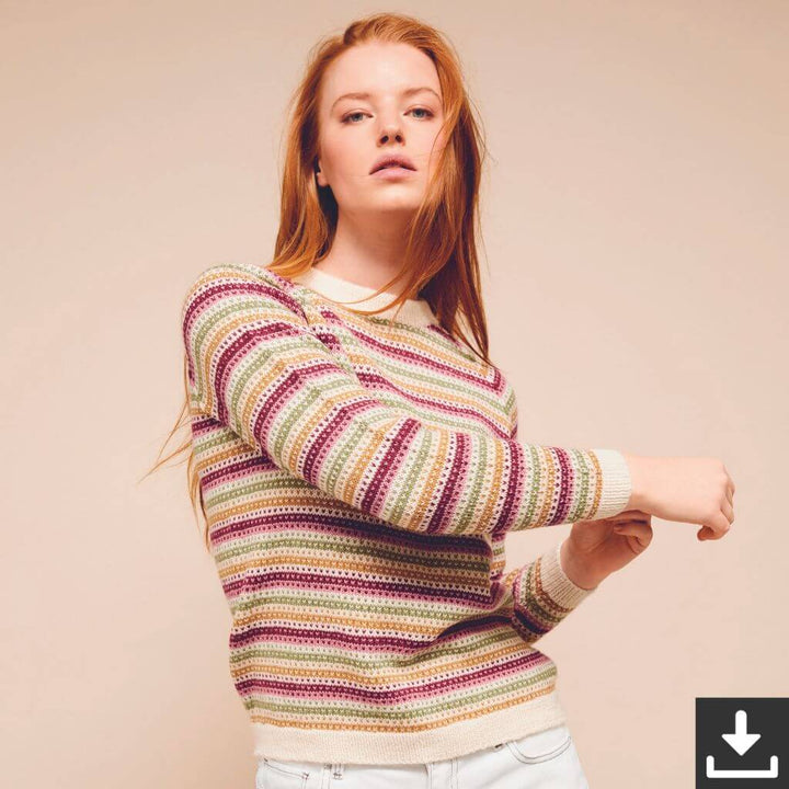 Sandnes Garn Pattern Damen Streifenpullover Strickanleitung - Sandnes Garn (PDF) Lieblingsgarn