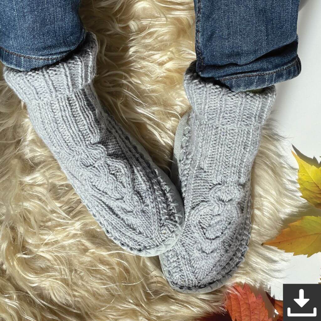 Schoeller + Stahl Pattern Hüttenschuhe Zopfmuster Strickanleitung - Schoeller + Stahl (PDF) Lieblingsgarn