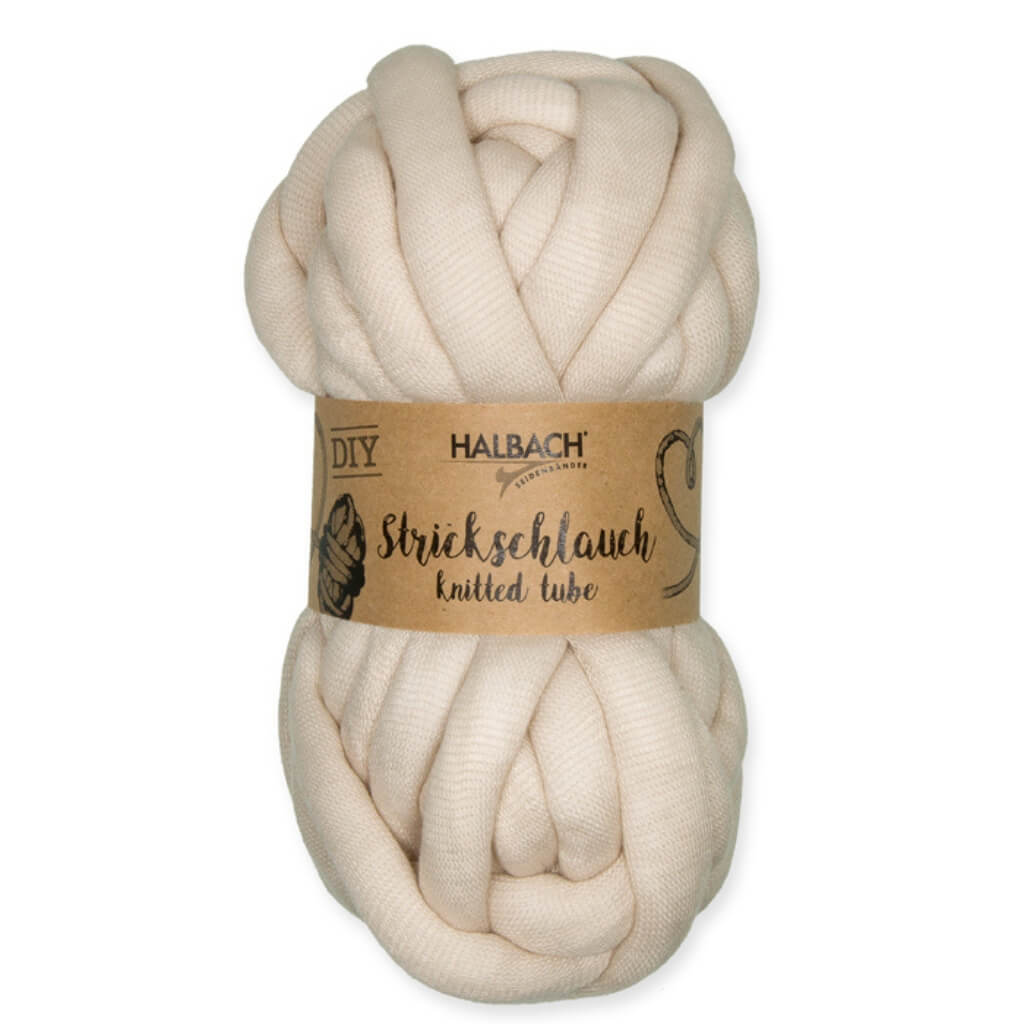 Halbach creme Halbach Strickschlauch gefüllt mit PES-Bauschgarn Lieblingsgarn