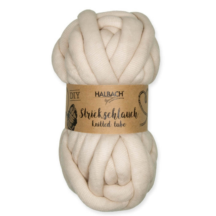 Halbach creme Halbach Strickschlauch gefüllt mit PES-Bauschgarn Lieblingsgarn